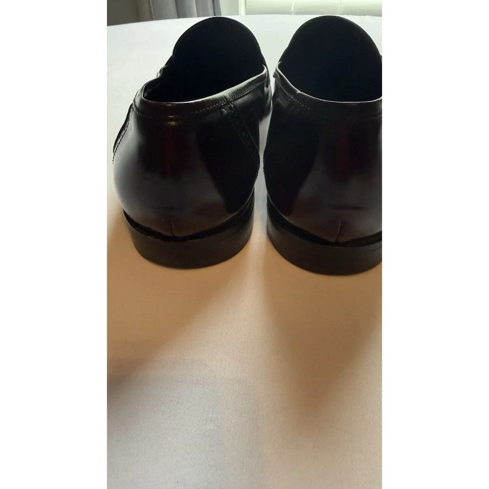Men's Handmade‎ Burgundy #363 Genuine Leather GUC Sz 10 Slip On Dress Shoe